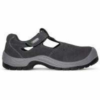 Сандалии кожаные SIZAM с композитным подноском серые