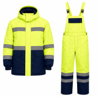 Костюм сигнальний робочий жовто-синій: куртка та напівкомбінезон