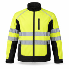 Куртка сигнальна утеплена SIZAM жовто-чорна Softshell