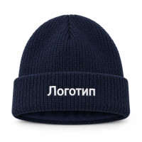 Шапка з логотипом темно-синя