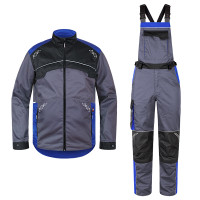 Костюм рабочий защитный LEAMsight (Куртка+Полукомбинезон), цвет серый/синий