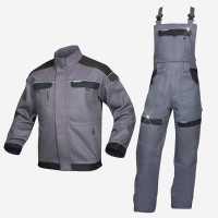 Костюм рабочий защитный Cool Trend серо-черный (Куртка + полукомбинезон)