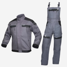Костюм рабочий защитный Cool Trend серо-черный (Куртка + полукомбинезон)