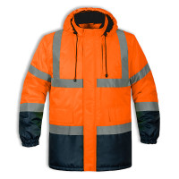 Куртка утепленная сигнальная WINTER FLASH оранжевая hi-viz/темно-синяя