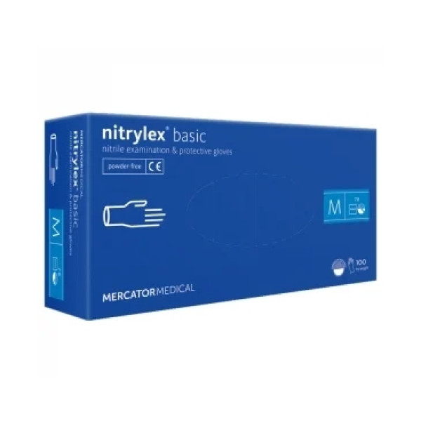 Рукавички нітрилові NITRYLEX® BASIC нестерильні не припудрені, сині
