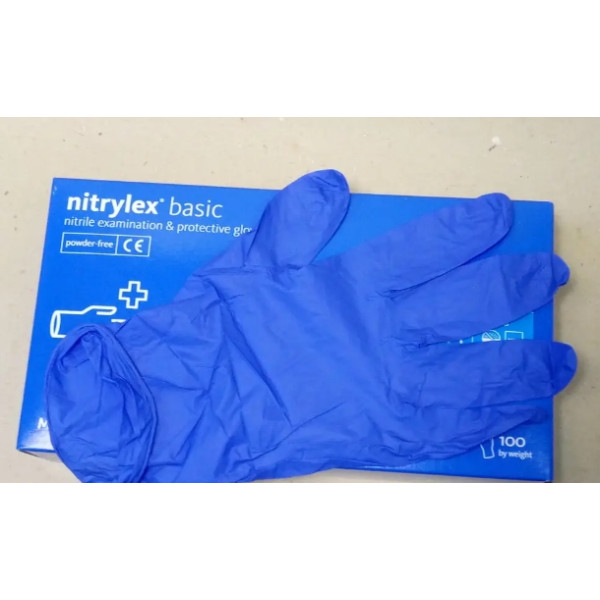 Рукавички нітрилові NITRYLEX® BASIC нестерильні не припудрені, сині