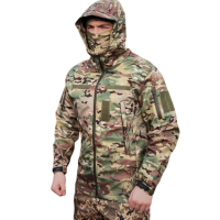 Тактическая куртка SoftShell с капюшоном, Multicam