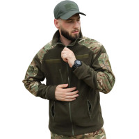 Кофта Флис Олива-Мультикам (Рип-стоп), розпродаж розмірів: 54, 58, 60