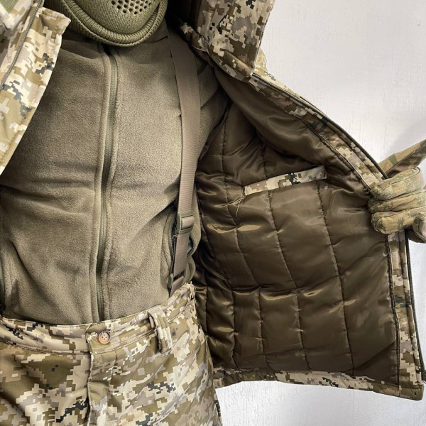 Зимняя тактическая форма Softshell Пиксель