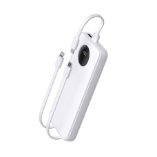 Повербанк белый с дисплеем 10000 mAh 