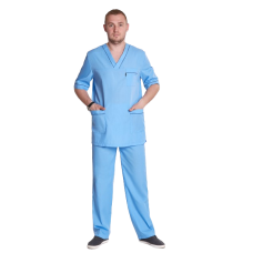 Костюм медицинский мужской, голубой