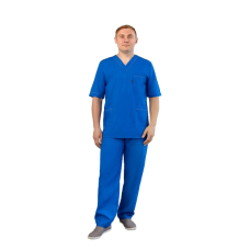 Костюм медицинский мужской, васильковый
