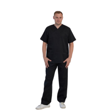 Медицинский костюм мужской, черный
