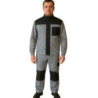 Костюм робочий антистатик (штани та куртка сірий з чорним) 4Worker